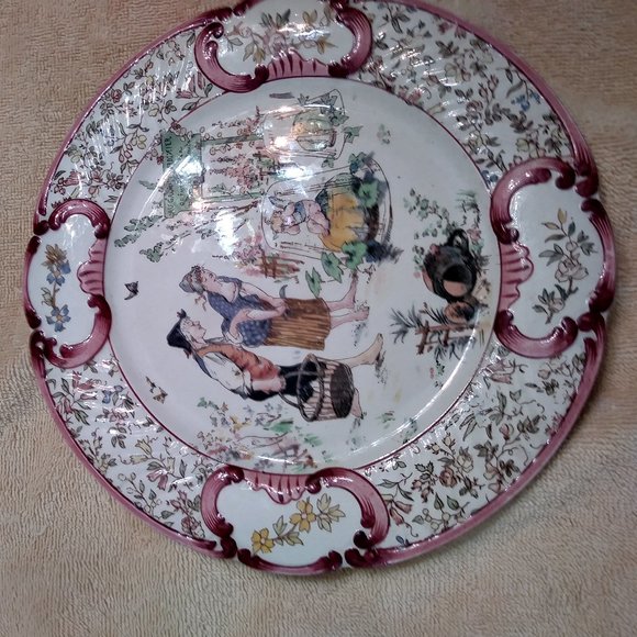 Antique SARREGUEMINES Wall Plate From France - Picture 2 of 4